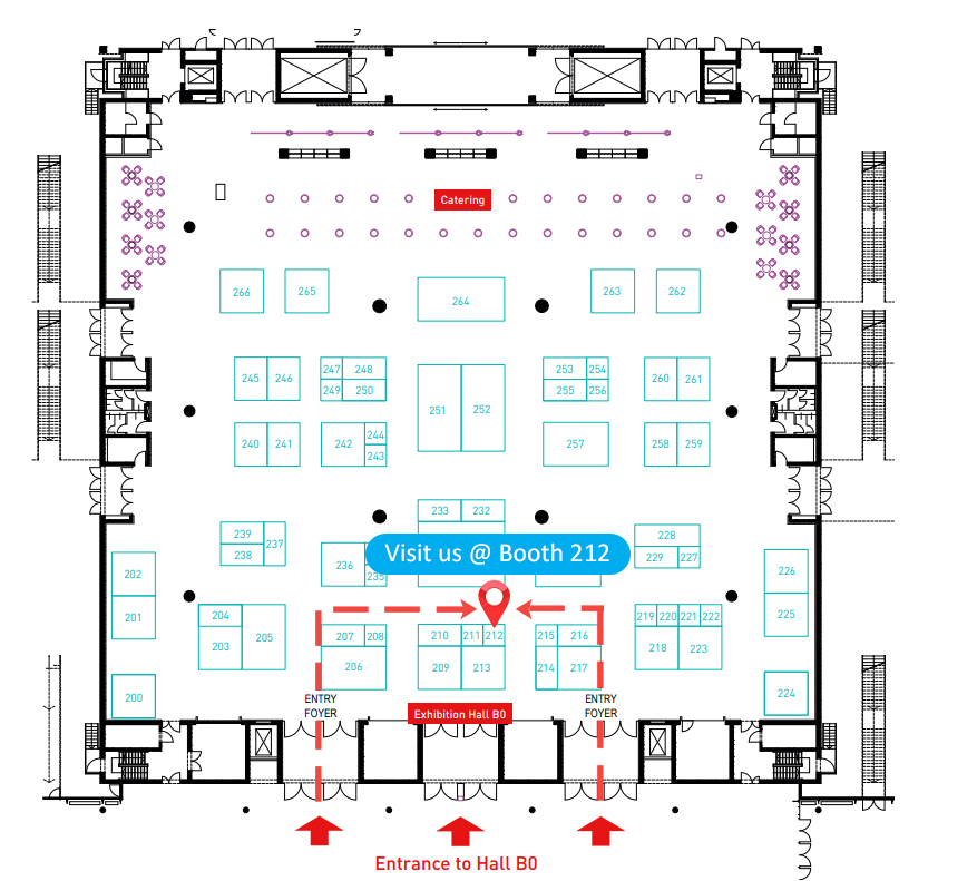 Map showing Neilsoft booth at BIM World Munich